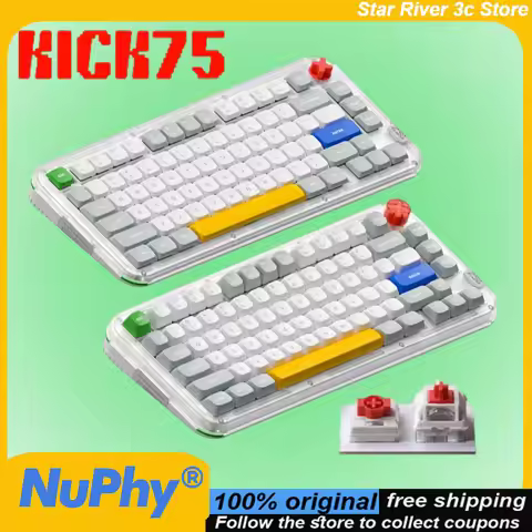 NuPhy Kick75 Mechanical Keyboard High/Low Switch Wireless 75% Layout Hot-Swap Gasket Structure Bluet
