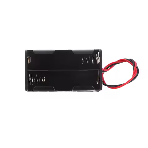 High Quality AA Battery Holder 6V for 4 x AA Batteries Black Plastic Storage Box AA Battery Case Dua