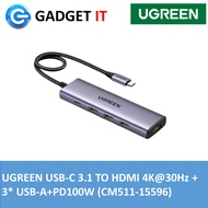 UGREEN USB-C 3.1 TO HDMI 4K@30Hz + 3* USB-A+PD100W (CM511-15596)