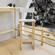 Koncept Furniture เก้าอี้ไม้ล้วน KC-PLAY รุ่น BUDDI สีขาว (40x37x104 ซม.)