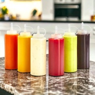 Combo of 5 plastic soy sauce jars, sauce jars, plastic sauce/jam bottles with lids
