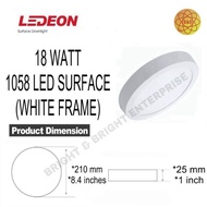 Indoor Surface Downlight Ledeon 1058 18W - Daylight (6500K) Warmwhite (3000K) Coolwhite (4000K)(Whit