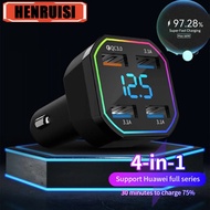 66W USB Car Charger Fast Charging 4 Ports Car Phone Charger QC 3.0 For Iphone 12 13 14 Xiaomi Sansun