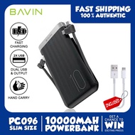[SG]Bavin Power Bank 30000mAh 10000mAh PowerBank Portable Fast Quick Charging 2.1A Input Output USB Lightning Type C Micro with Cables Power Bank