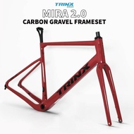เฟรม(UCI)จักรยาน Gravel รุ่น MIRA 2.0 Carbon T800 ตะเกียบ/หลัก Carbon รองรับดิสก์เบรคสำหรับล้อ 700C