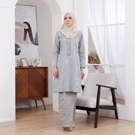 Baju Kurung Pahang Songket Tenun | Aminah [Pastel]