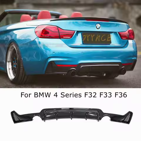FOR BMW 4 Series F32 F33 F36 M Sport 2 Door Coupe 428i 430i 435i 2014-2020 Car Rear Bumper Splitter 