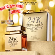 LONKOOM 24K Gold Perfume EAU DE PARFUM 100ml Minyak Wangi EDP Tahan Lama Untuk Wanita/Lelaki Wangian