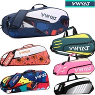 Ywyat Portable Badminton Bag Can Hold 3 & 6 Badminton Racket Shoulder Bag Crossbody Tennis Racket Ba