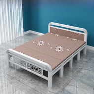 เตียงพับได้เดี่ยวขนาดคู่กระดานไม้ เรียบง่าย ออกแบบสำหรับผู้ใหญ่ใช้ในบ้านเตียงงีบหลับ 1M 12M 15M MICR