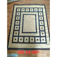 Musi Bahari Wooden Carpet 84 Maroon natural Size 90x180cm