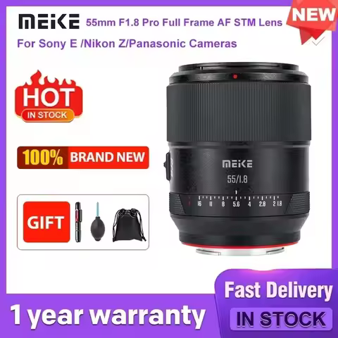 MEKE Meike Pro Series 55mm f1.8 Pro Full Frame AF/MF Portrait Lens for Sony E Nikon Z Lumix Leica L 