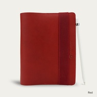 สมุดโน๊ต ปกหนังแท้ สลักชื่อได้ Leather Elastic Notebook B6