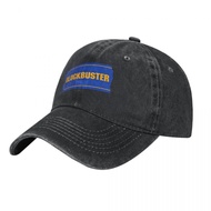 Blockbuster Logo Adult Washed Cowboy Hat 100% Cotton Curved Brim Sun Hat Simple Casual All-Match Neu