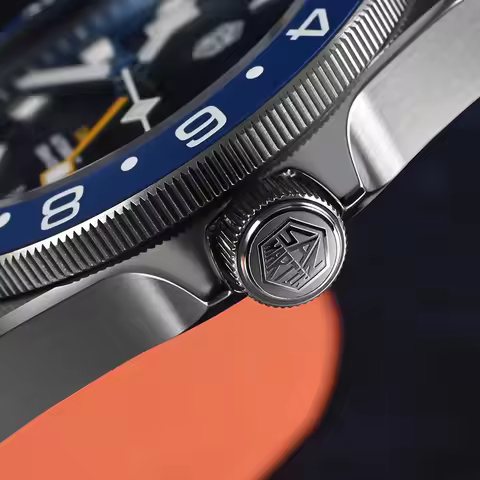 San Martin SN0121TF 39Mm Titanium GMT Automatic Dive Watch Hangzhou 6465 Mechanical Watch Sapphire C