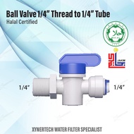 BV-105 1/4" Thread to 1/4" Tube Ball Valve Connector Suitable for CTC Casing Stop Cock