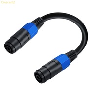 Crescent2 Female to Female Speakon Cable 4 Core Plug Ohm Head Speakon Extension Cable