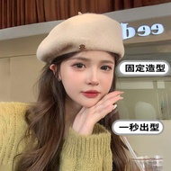 Beret cap woman Korean Style Beret Women Spring Autumn 2024 New Style Classyfrench styleOctagonal Be