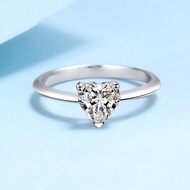 X-077N 925 Sterling Silver Women's Ring, 0.5ct/1ct/2ct Moissanite (Including Certificate), 5mm/6.5mm