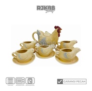 DRINK SET / COFFEE SET / TEASET AYAM 12 PCS