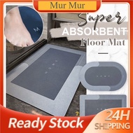 Karpet Lapik Alas Kaki Pintu Tandas Bilik Mandi Quick Drying Bathroom Rug Non-slip Door Floor Mat To
