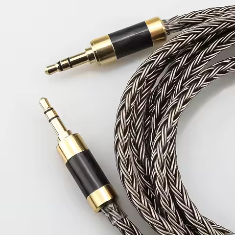 16 Core 7N OCC Mini trs jack 3.5 male to 3.5 mm stereo aux male audio input cable speaker line for H