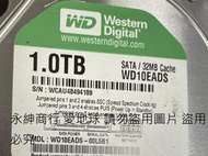 二手WD綠標3.5吋1TB(1000G) SATA WD10EADS(測試無壞軌個人保固七天