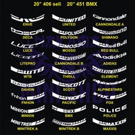 Cutting sticker bicycle rims 20 inch 2cm