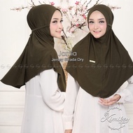 Kimikey Hijab Instan Non Pad Bergo Jamia Jersey Strada Dry-Fit