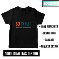 Boys' BNI Logo T-shirt With Tagline Bank Negara Indonesia BUMN Company Latest Premium Quality