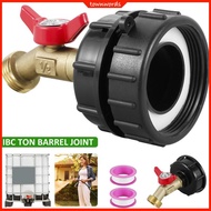 IBC Tote Fitting Brass IBC Tank Adapter with 1/2inch Hose Fitting Premium IBC Tank Tap Adapter Premium IBC Tote Fitting Coarse Thread IBC Tank Adapter