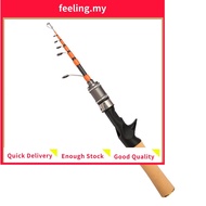 <FEELING>1.5m Spinner Casting telescopic carbon Fishing Rod UL Horse Mouth Rod 2-6lb