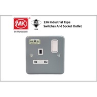 MK 13A Single Metal Clad Switch Socket Outlet (G2977)