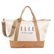 ELLE HOMME BAG กระเป๋าผ้า CANVAS กระเป๋าสะพายใบใหญ่ มีซิป H8H008