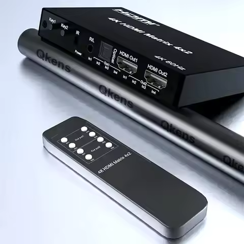 4K 60Hz 4x2 HDMI Matrix HDMI 2.0 Matrix 2x4 2x2 Video Switch Splitter Converter 3D IR 1080P HDCP2.2 