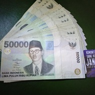 Uang Kuno Rp 50.000 rupiah WR. Soepratman tahun 1999