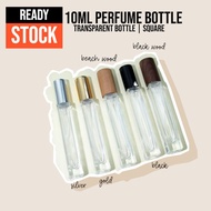 10ML PERFUME BOTTLE SQUARE TRANSPARENT SPRAY BOTTLE BOTOL PERFUME