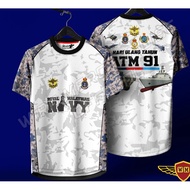 6b0e Malaysia ARMY Tshirt Unisex BIRTHDAY ATM 91 WHITE 3d Print shirt JERSERY Full Sublimation Custo