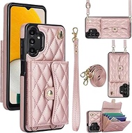 Asuwish Mobile Phone Case for Samsung Galaxy A13 4G/5G A04S Case with Strap Film Screen Protector RF