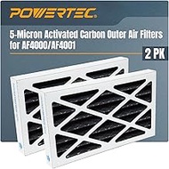 POWERTEC Activated Carbon Air Filter, 5 Micron Outer Air Filters for WEN 3410, POWERTEC AF4000/ AF10