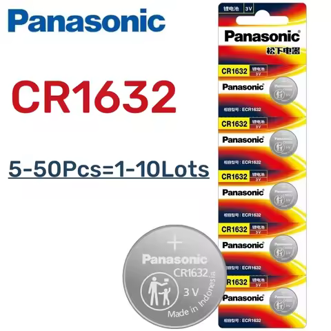 5-50pcs Original PANASONIC CR1632 CR 1632 3V Lithium Battery For Watch Calculator Clock Remote Contr