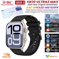 2025 Original HK10 Ultra 3 MAX SmartWatch Newest 4GB ROM AI ROBOT AMOLED G-Sensor ChatGPT NFC Compas