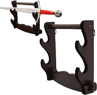 Lord of Battles 3-Tier Sword Stand | Real Wood Sword Display Rack for Collectors | Premium Sword Hol