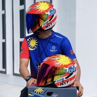 (READY STOCK) ORIGINAL 头盔 基特 独立 Helmet KYT 64 MERDEKA 2021 HELLCAT YF Design Limited Edition FREE Ja