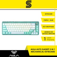 AULA F68 Transparent RGB Mechanical Keyboard - Leobog Ice Crystal Switch
