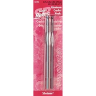 Susan Bates Silvalume Aluminum Crochet Hook Set C2 to E4