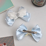HPM-25 hairpin hair pin lolita hair clip wing ribbon bow baby blue ANGEL WING