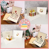 3D Happy Birthday Card Wishes Card Message Card Creative Three-dimensional Cake greeting Card