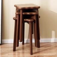 Wooden Stool Household Stool Stool Stool Square Stool Solid Wood Round Stool Bench Dining Stool Wood