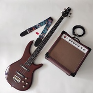 PROMO- BASS ELEKTRIK IBANEZ SDGR COKLAT PAKET LENGKAP AMPLY JACK DAN STRAP - GERBANG SHOP